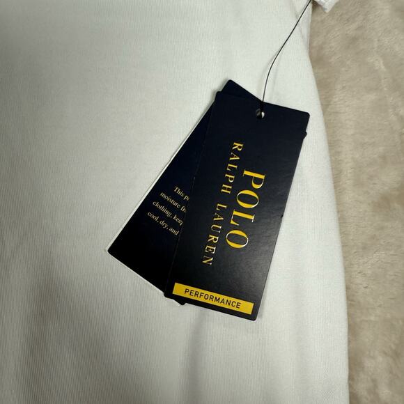 NWT Polo Ralph Lauren Performance White Crewneck T-Shirt Pony Men's Size 2XB - Picture 3 of 8